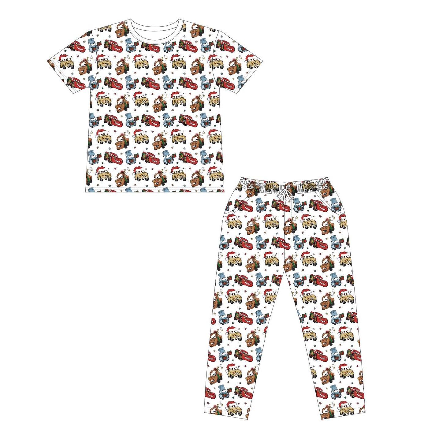 Christmas Cars - Bamboo Pajama Set *READY TO SHIP*