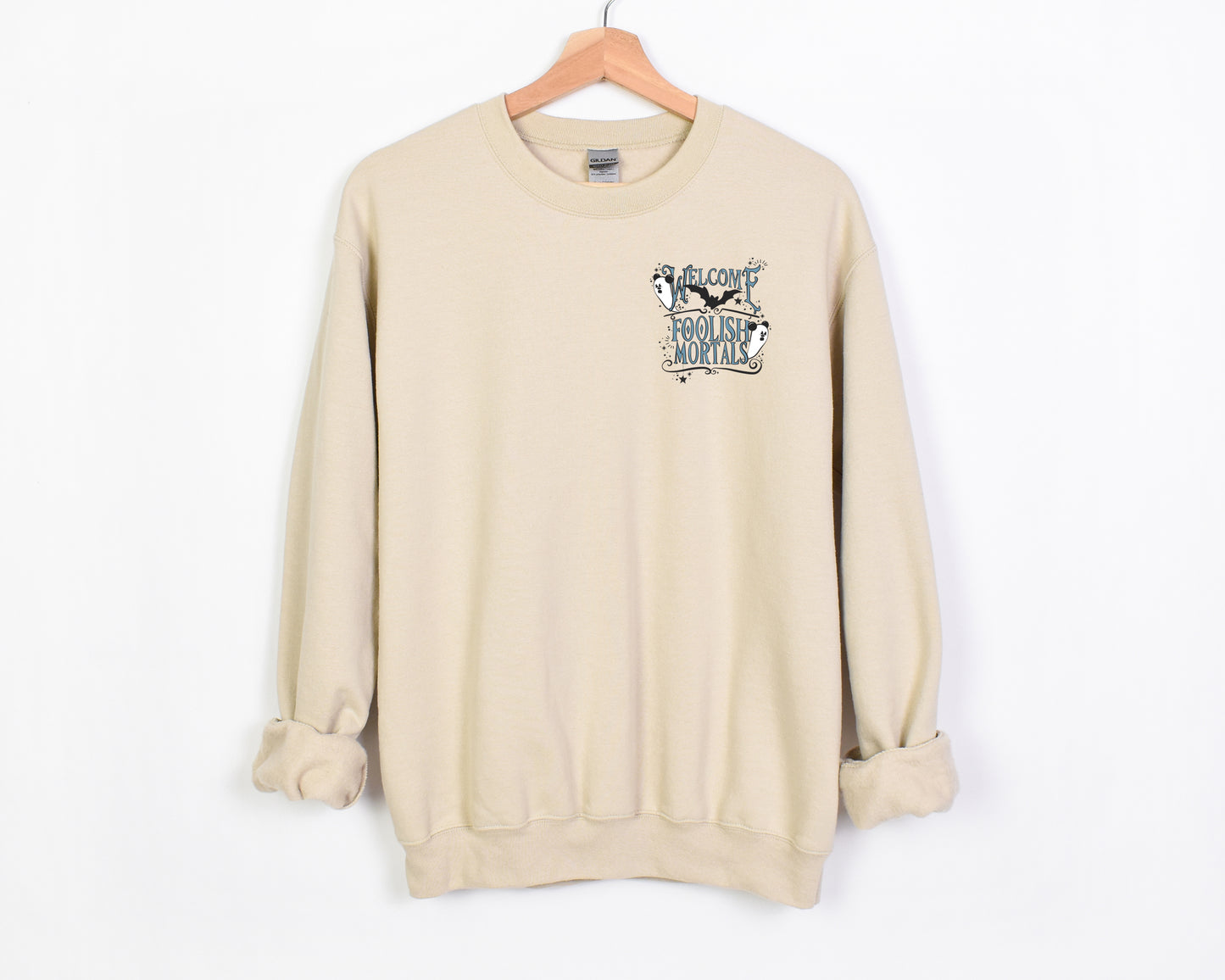 Foolish Mortals (Front & Back) - Adult Fleece Sweatshirt