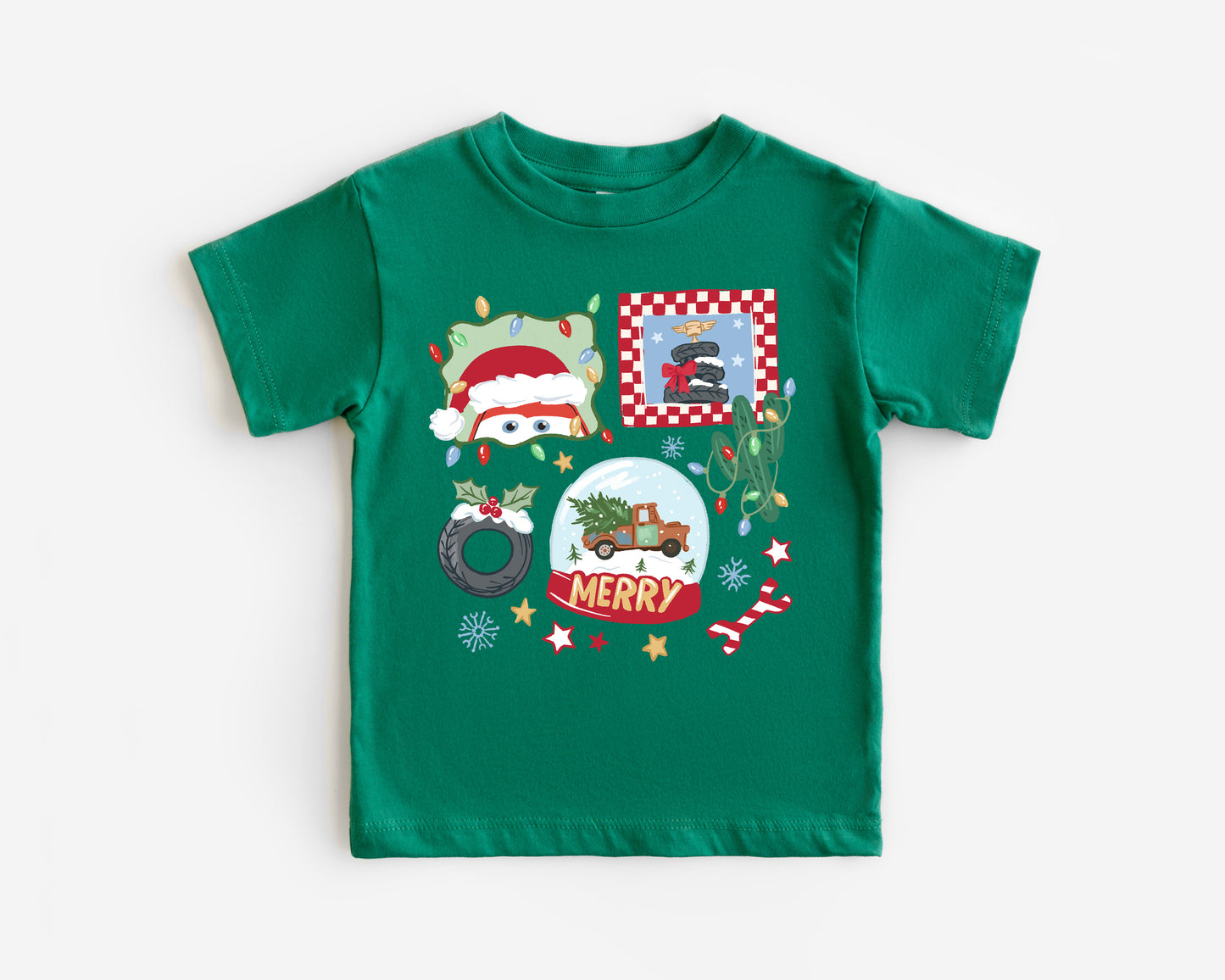 Merry Christmas Cars - Kids Tee