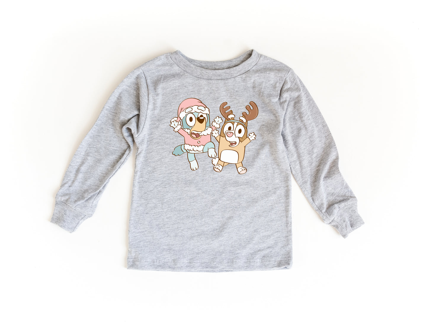Festive Puppy Sisters - Kids Long Sleeve