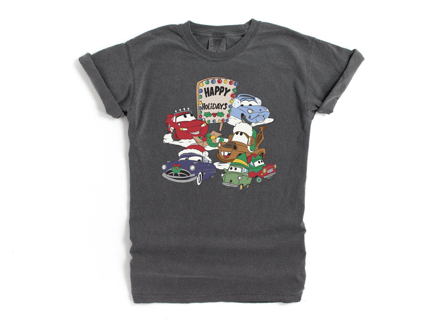 Cars Holiday Icons - Comfort Colors Adult Tee