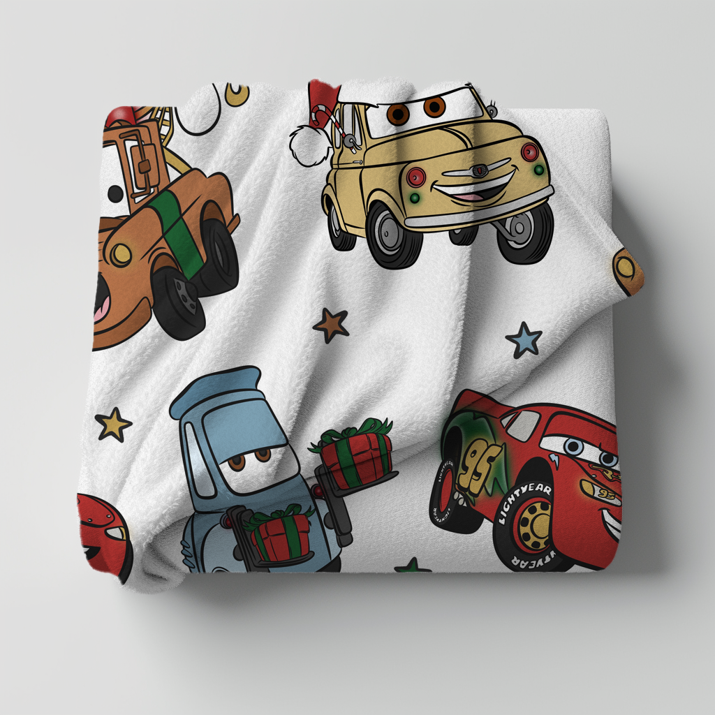 Christmas Cars Minky Throw Blanket *PREORDER*