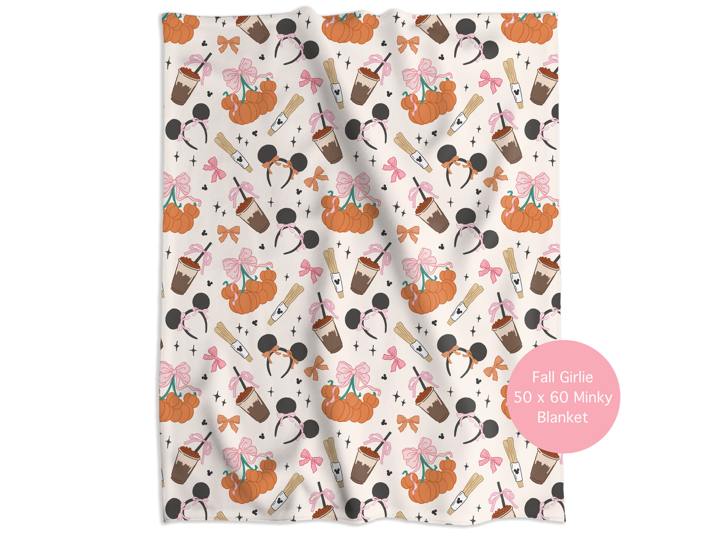 Fall Girlie Minky Throw Blanket *PREORDER*