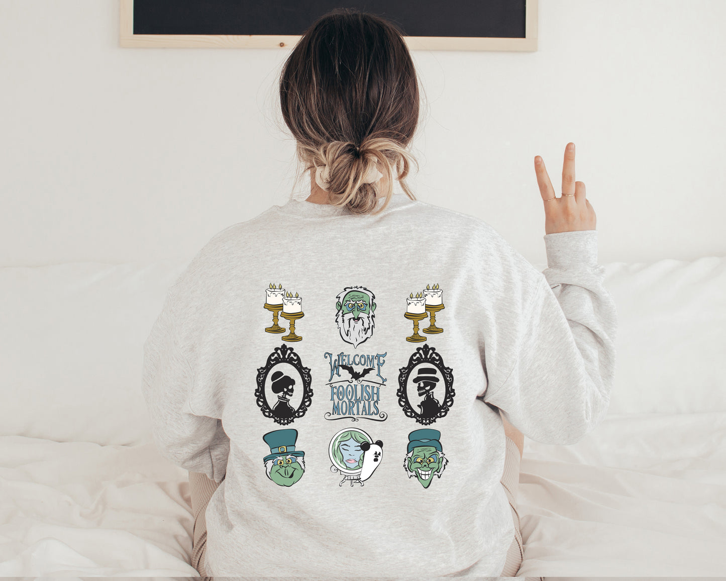 Foolish Mortals (Front & Back) - Adult Fleece Sweatshirt