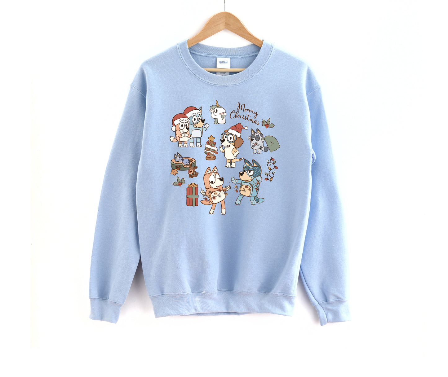 Pup Family Christmas - Adult Fleece Sweatshirt