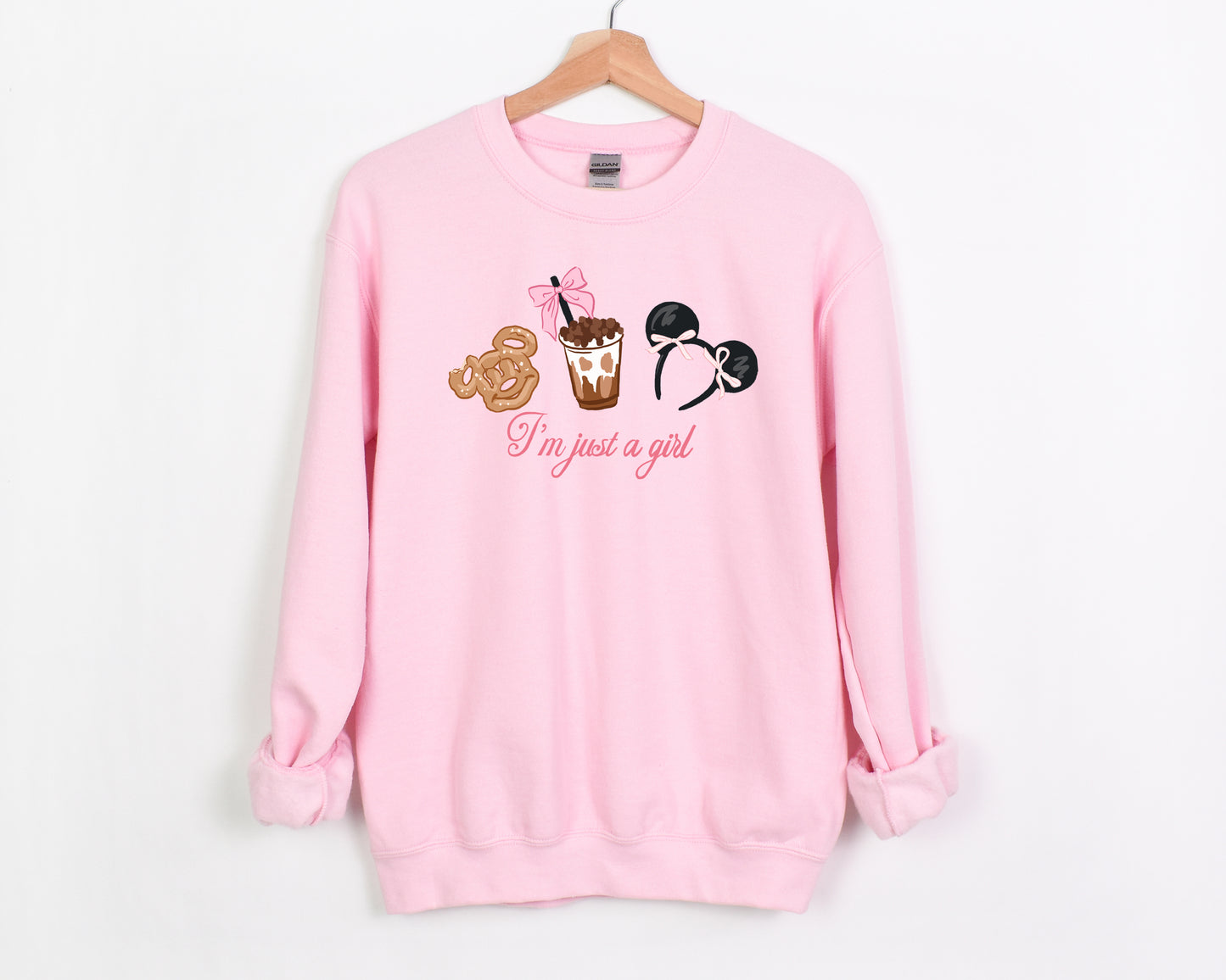 Just a Girl - Adult Fleece Sweatshirt