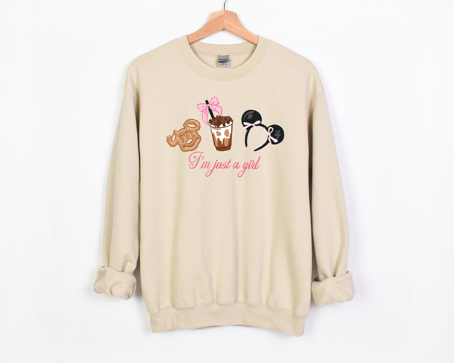 Just a Girl - Adult Fleece Sweatshirt