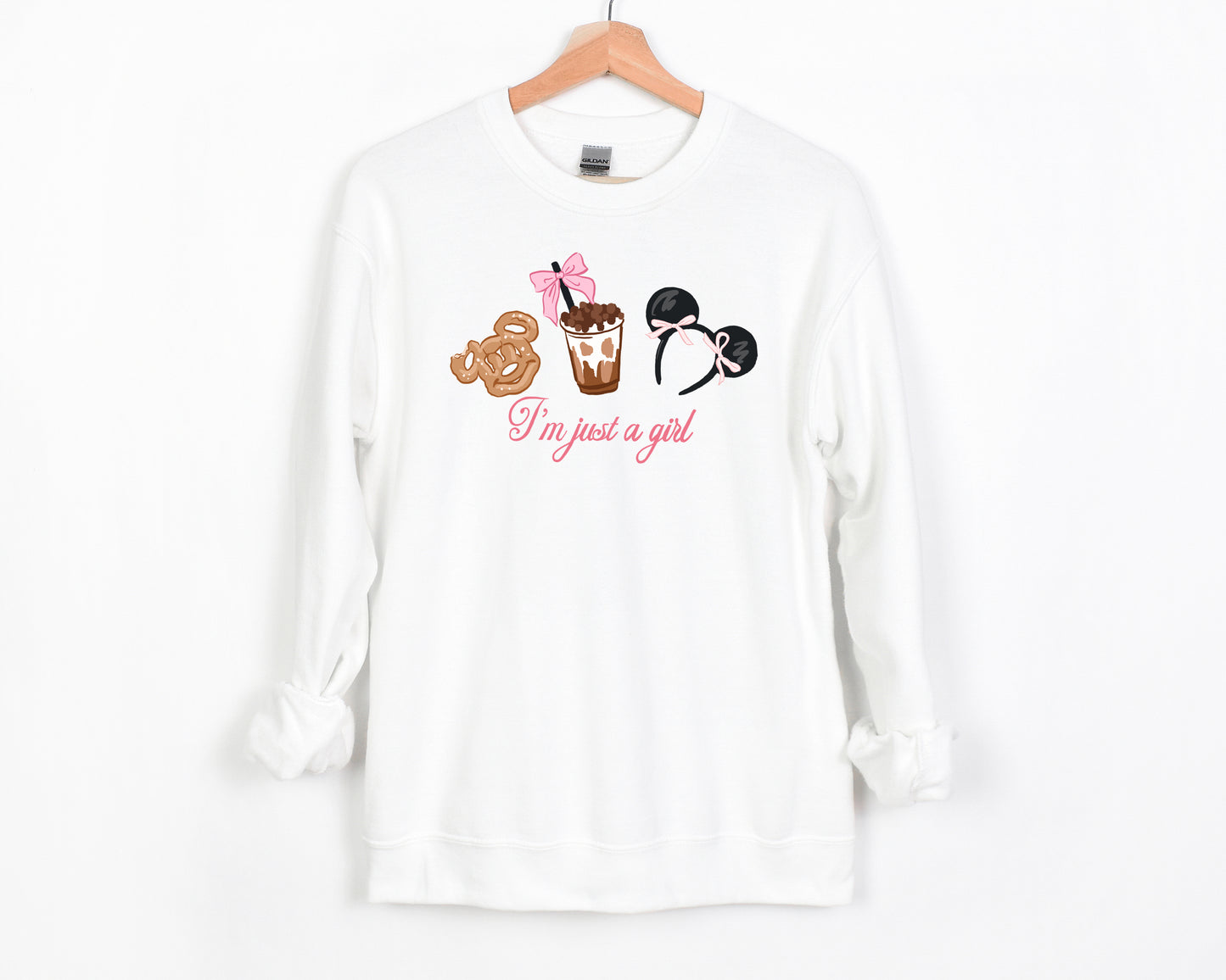 Just a Girl - Adult Fleece Sweatshirt