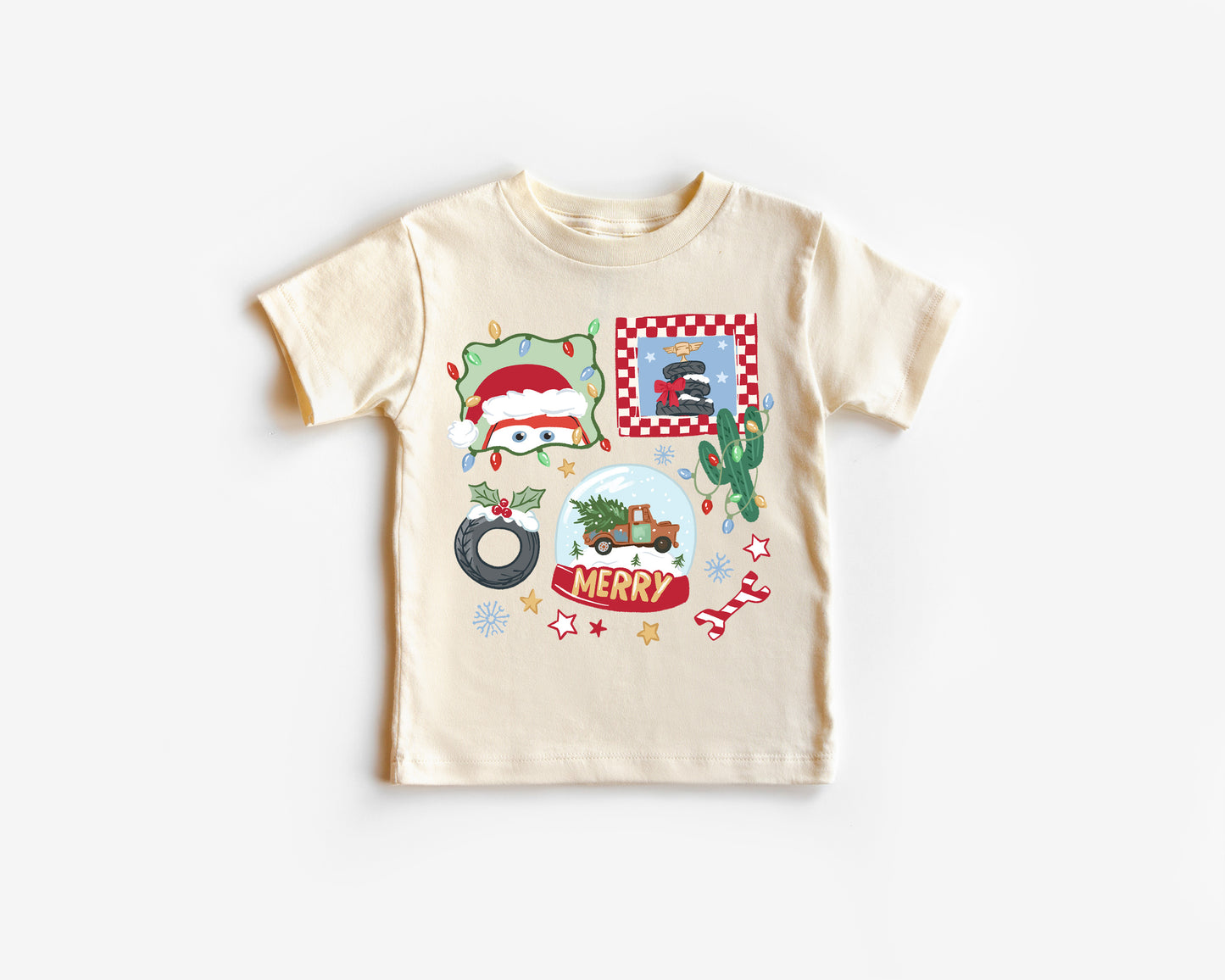 Merry Christmas Cars - Kids Tee