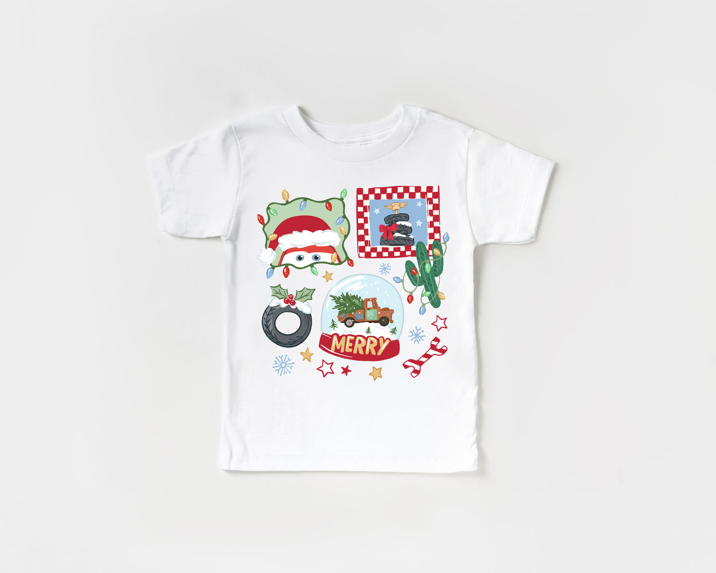 Merry Christmas Cars - Kids Tee