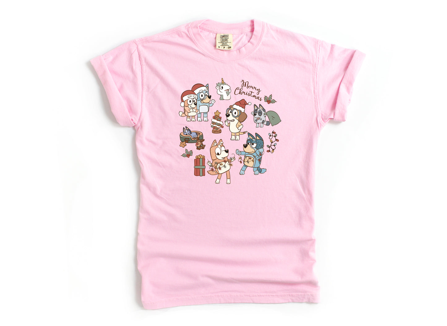 Pup Family Christmas - Comfort Colors Adult Tee