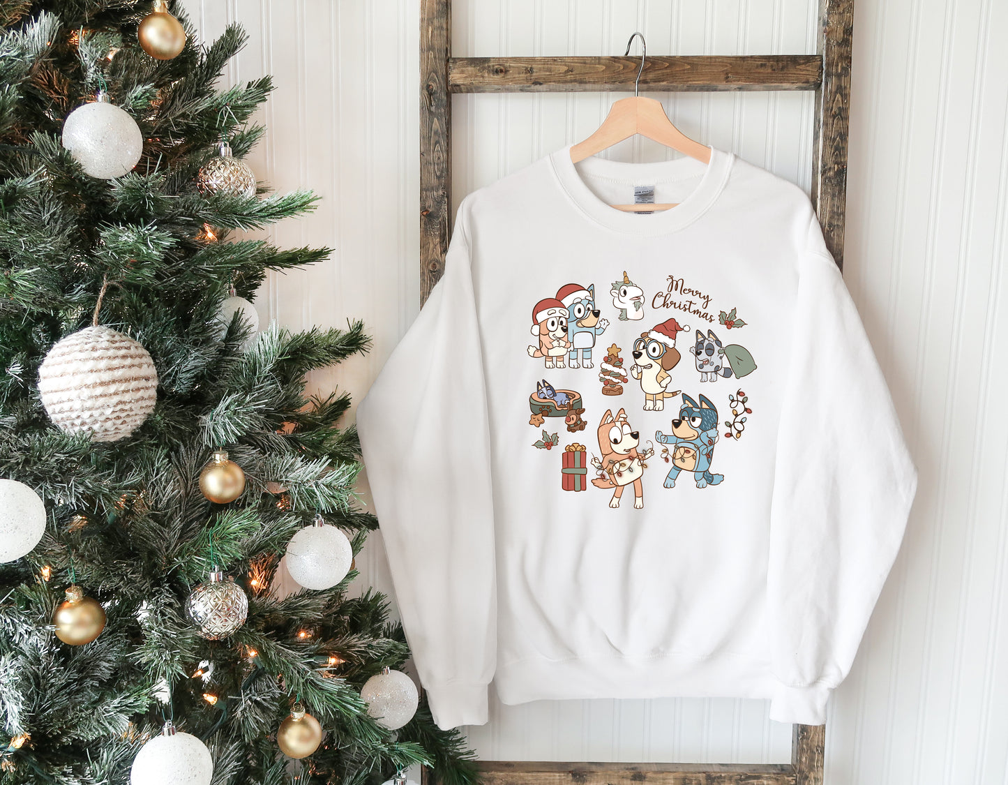 Pup Family Christmas - Adult Fleece Sweatshirt