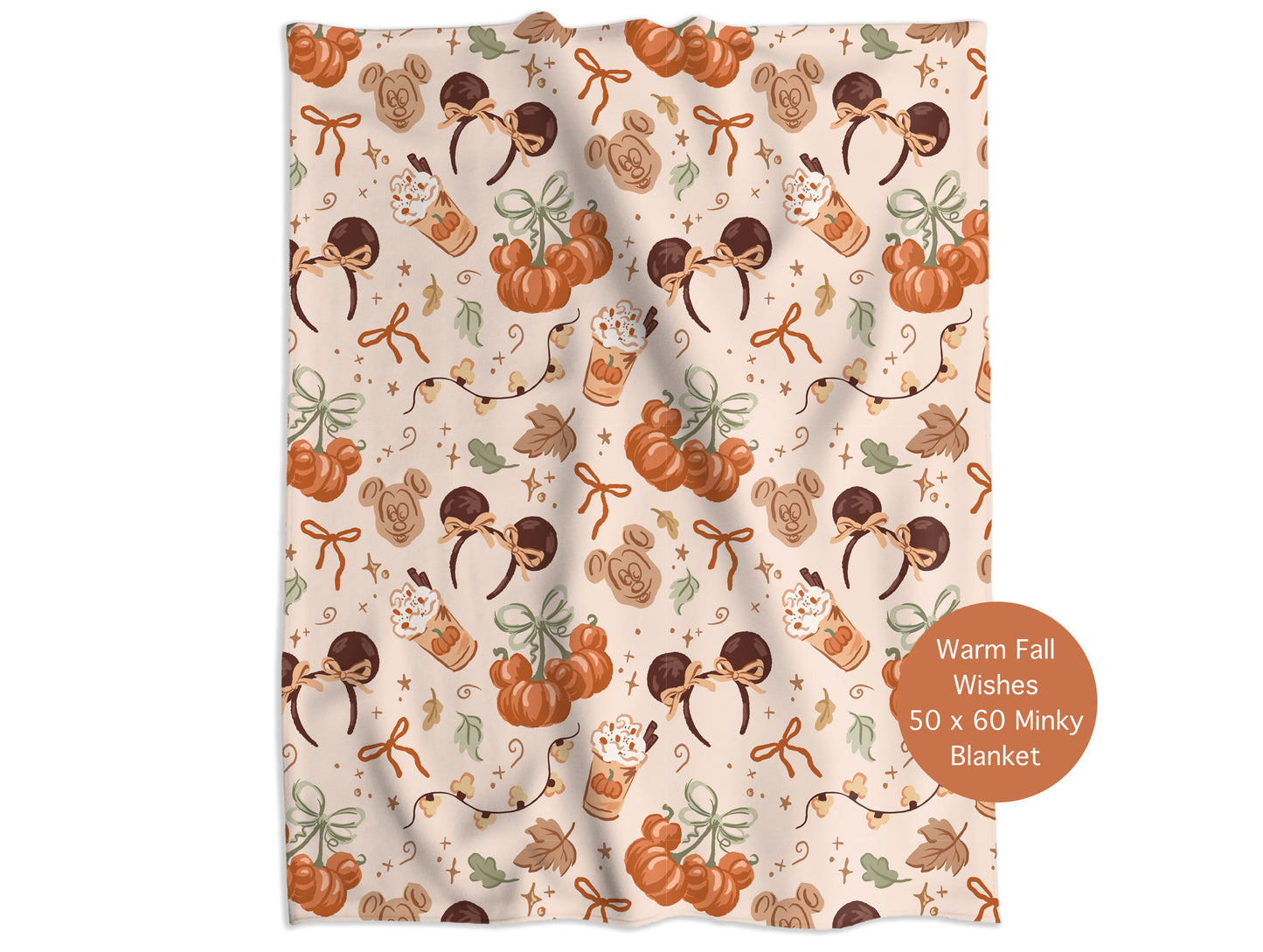 Warm Fall Wishes Minky Throw Blanket *PREORDER*