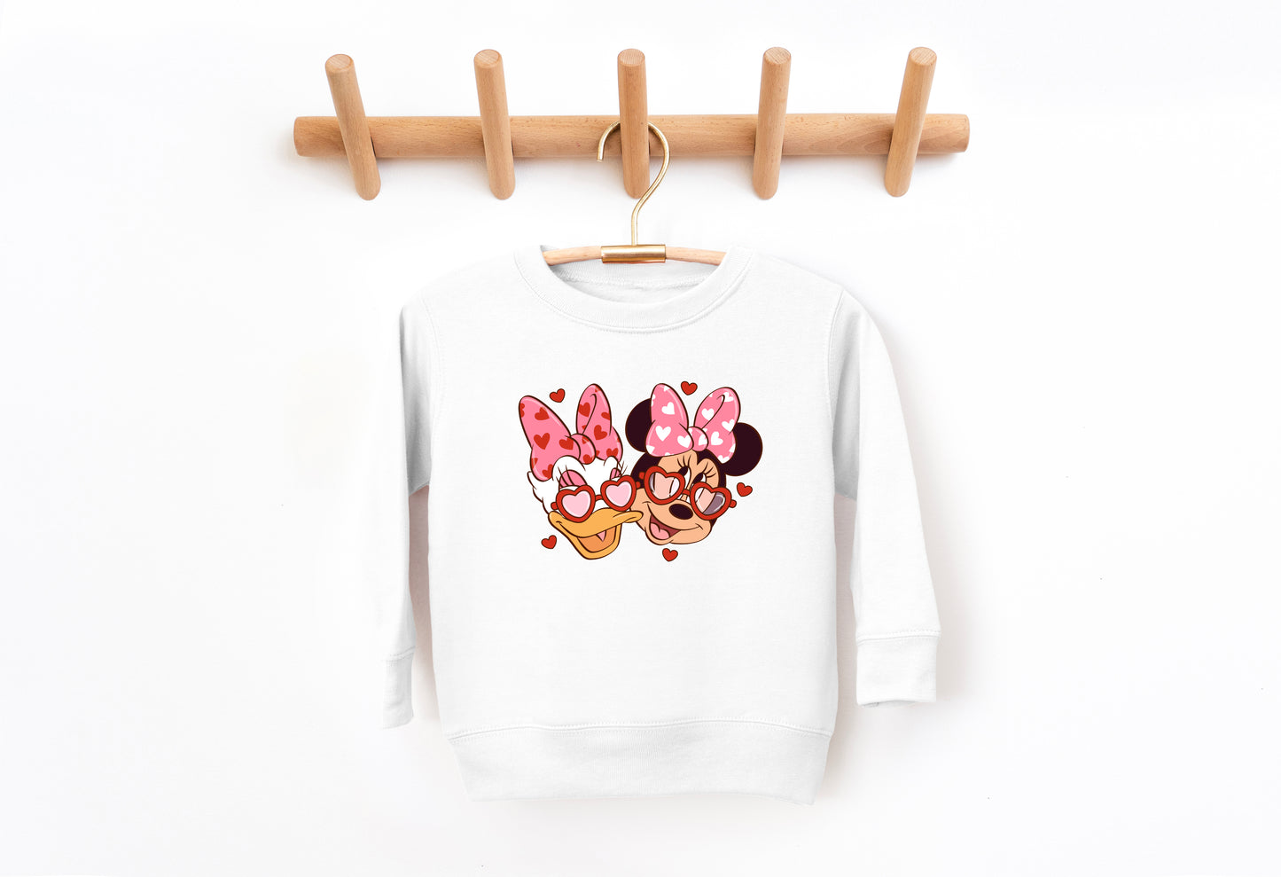 Bestie Love (Red) - Kids Fleece Sweatshirt