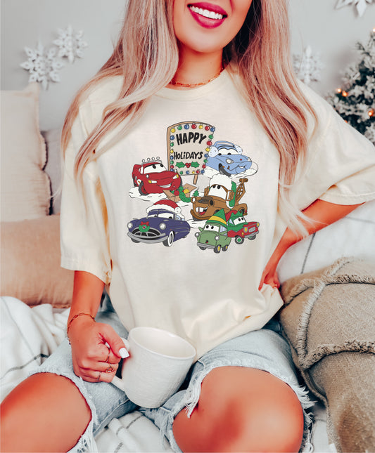 Cars Holiday Icons - Comfort Colors Adult Tee