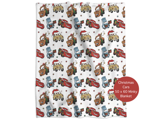 Christmas Cars Minky Throw Blanket *PREORDER*