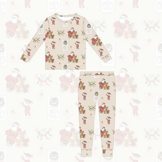 Holiday Monsters - Kids Bamboo Pajama Set  *PREORDER ITEM - MID NOVEMBER SHIPPING*