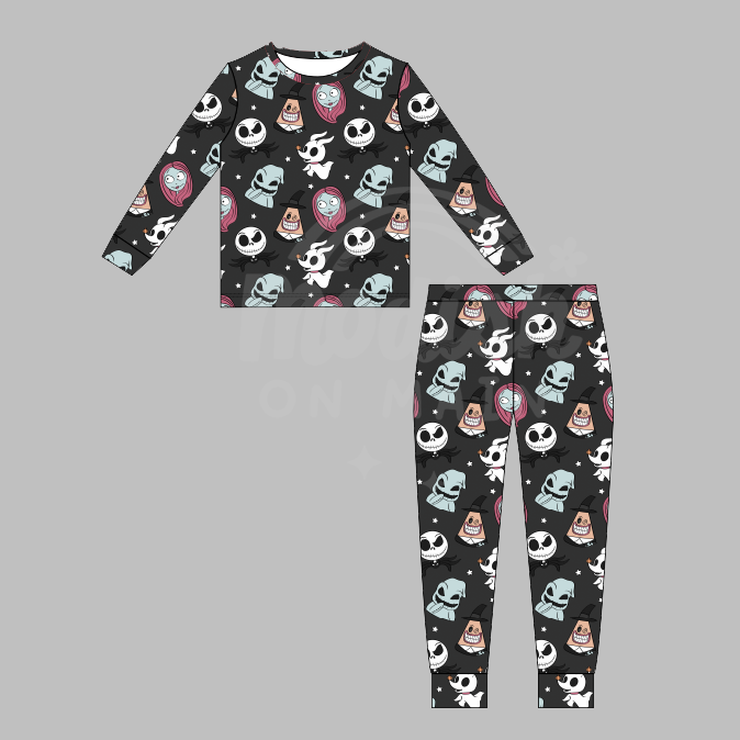 Holiday Nightmare - Long Sleeve Pajama Set  *READY TO SHIP*