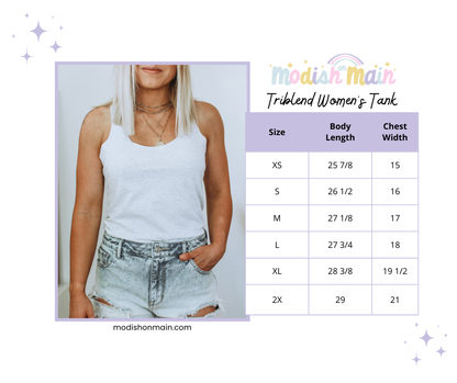 Summer Besties - Triblend Women's Racerback Tank