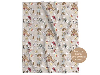 Round Up Friends Minky Throw Blanket *PREORDER*