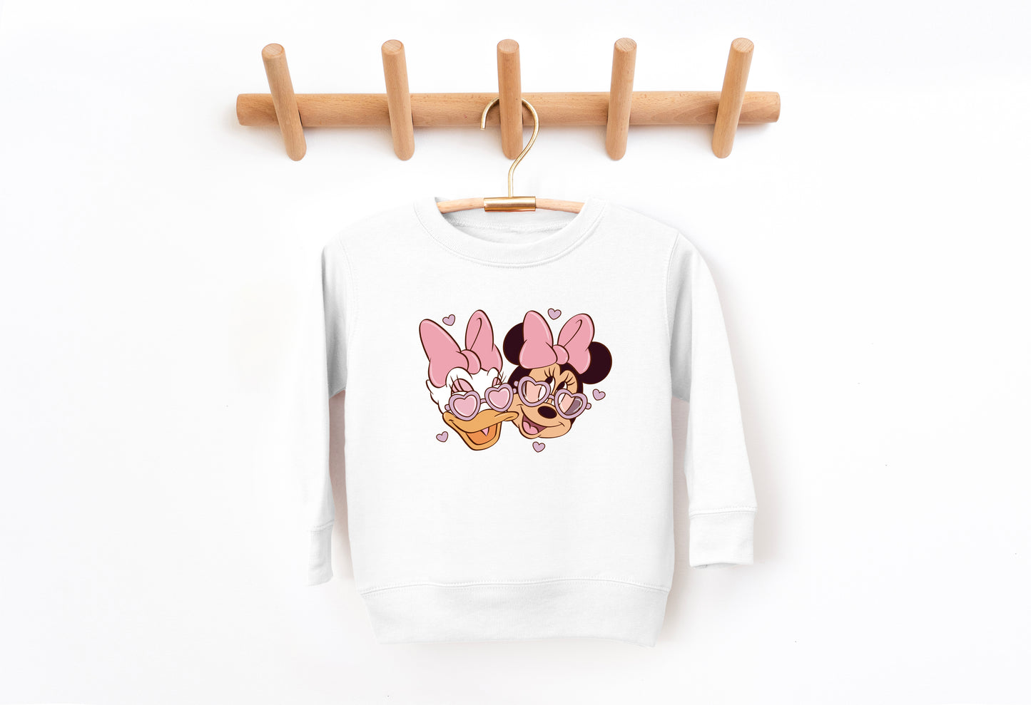 Bestie Love (Pink) - Kids Fleece Sweatshirt