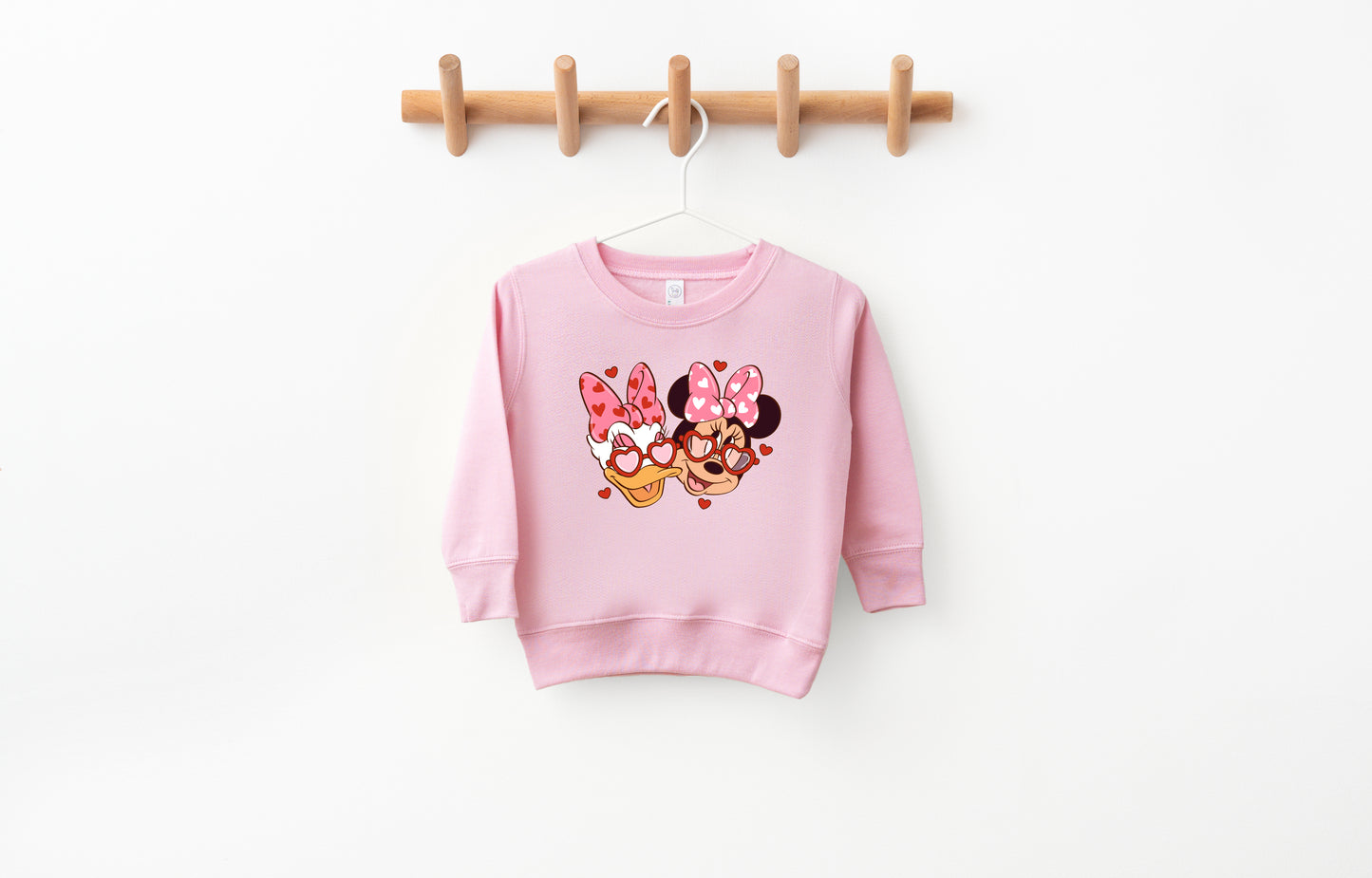 Bestie Love (Red) - Kids Fleece Sweatshirt
