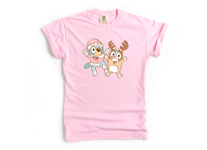 Festive Puppy Sisters - Comfort Colors Adult Tee