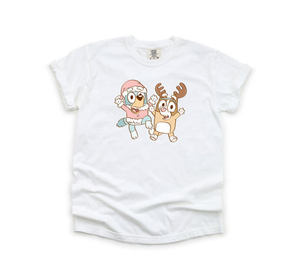 Festive Puppy Sisters - Comfort Colors Adult Tee