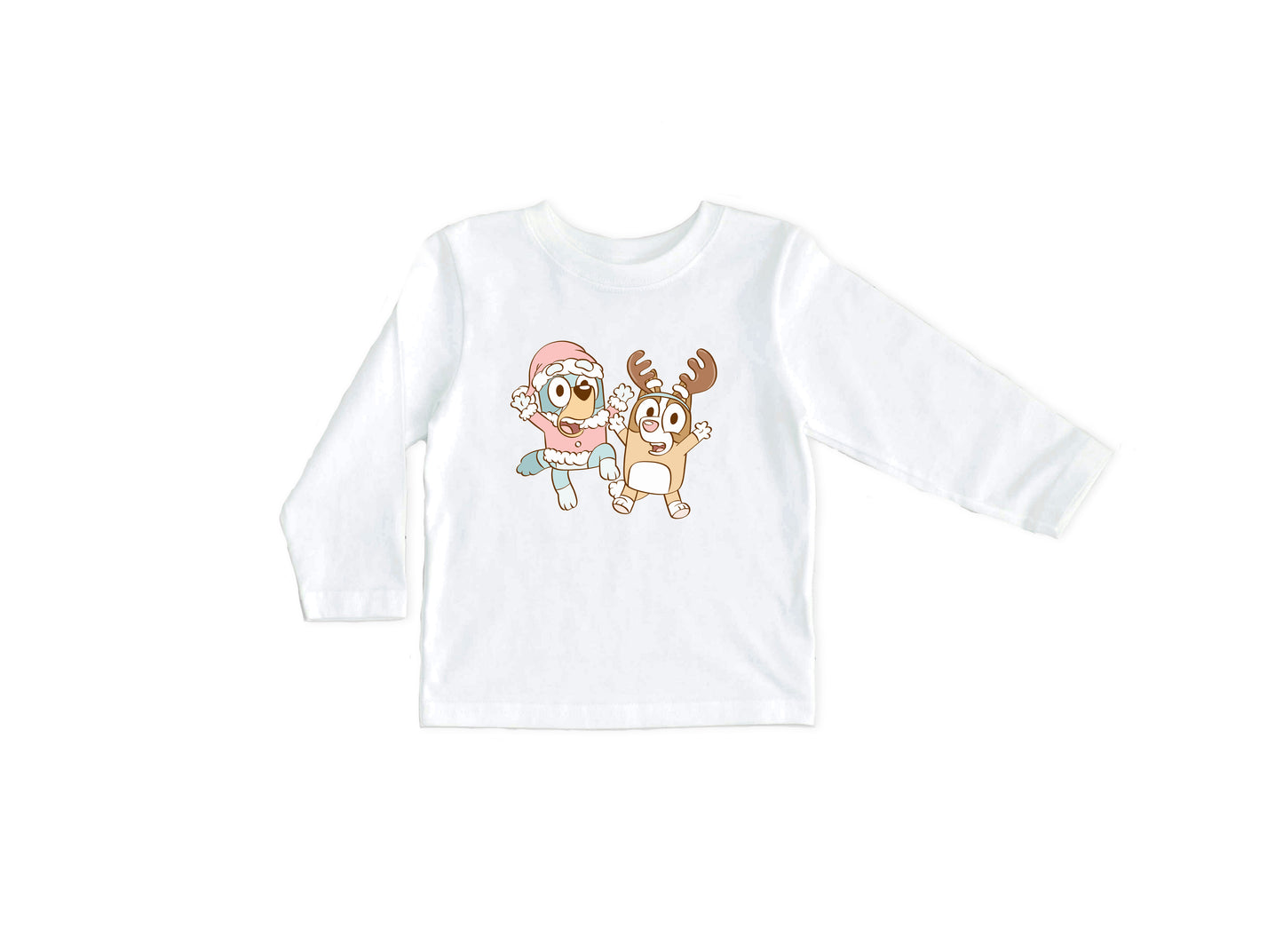 Festive Puppy Sisters - Kids Long Sleeve