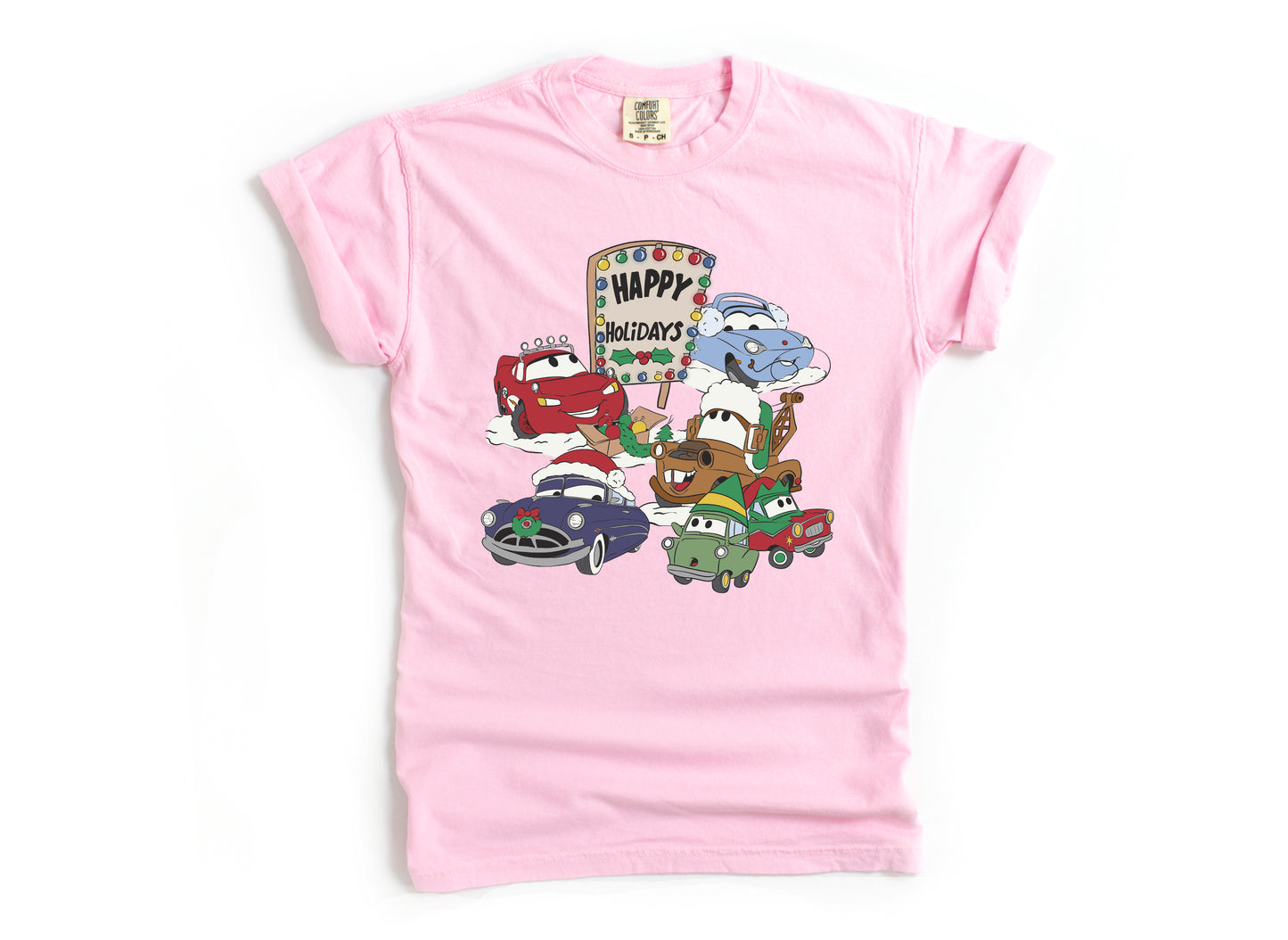 Cars Holiday Icons - Comfort Colors Adult Tee