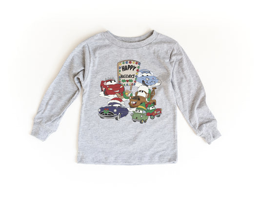 Cars Holiday Icons - Kids Long Sleeve