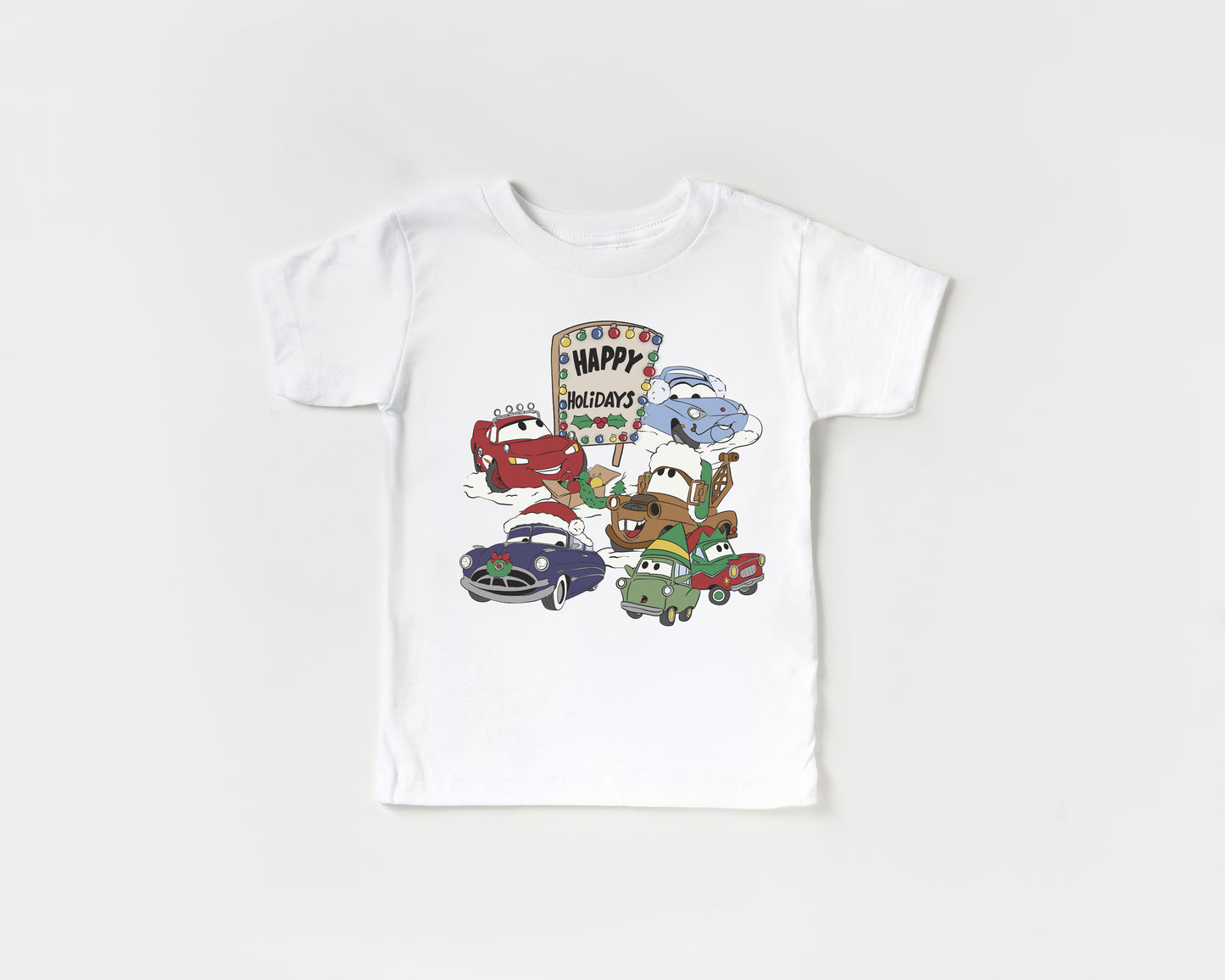 Cars Holiday Icons- Kids Tee