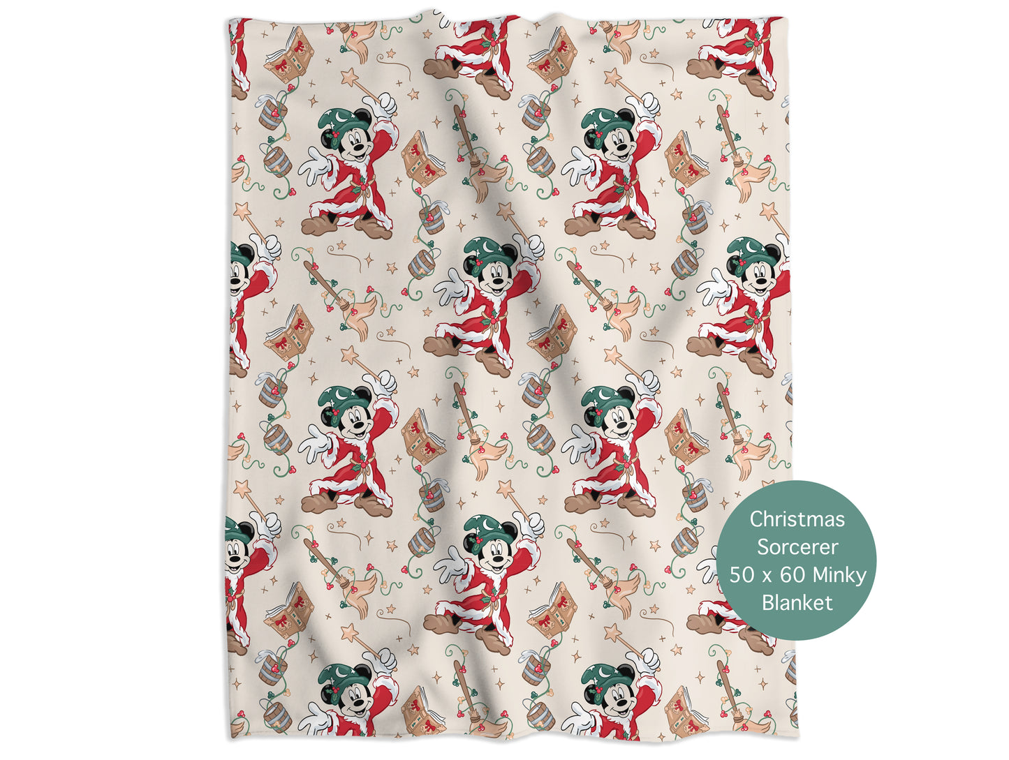 Christmas Sorcerer  Minky Throw Blanket *PREORDER*