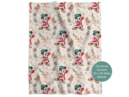 Christmas Sorcerer  Minky Throw Blanket *PREORDER*