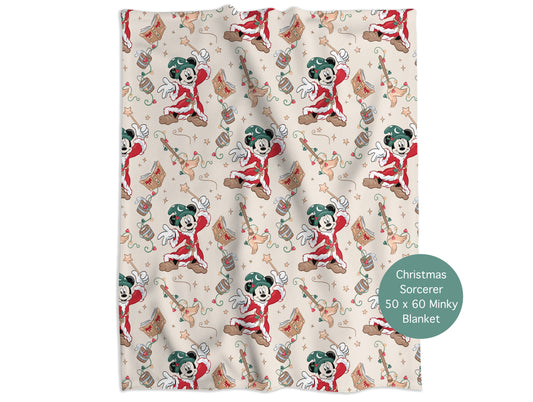 Christmas Sorcerer  Minky Throw Blanket *PREORDER*