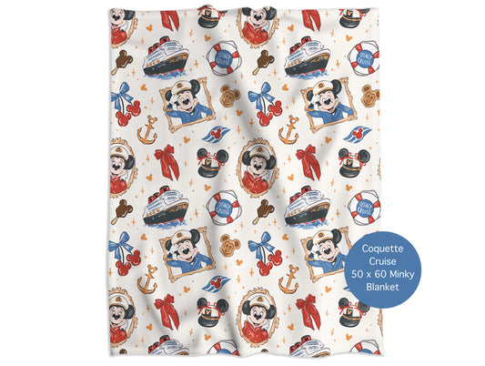 Coquette Cruise Minky Throw Blanket *PREORDER*