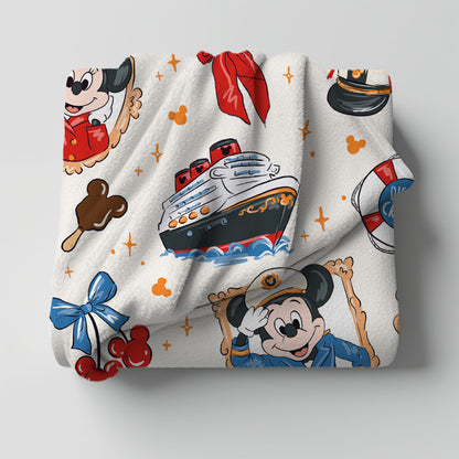 Coquette Cruise Minky Throw Blanket *PREORDER*