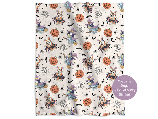 Costume Dogs Minky Throw Blanket *READY TO SHIP*