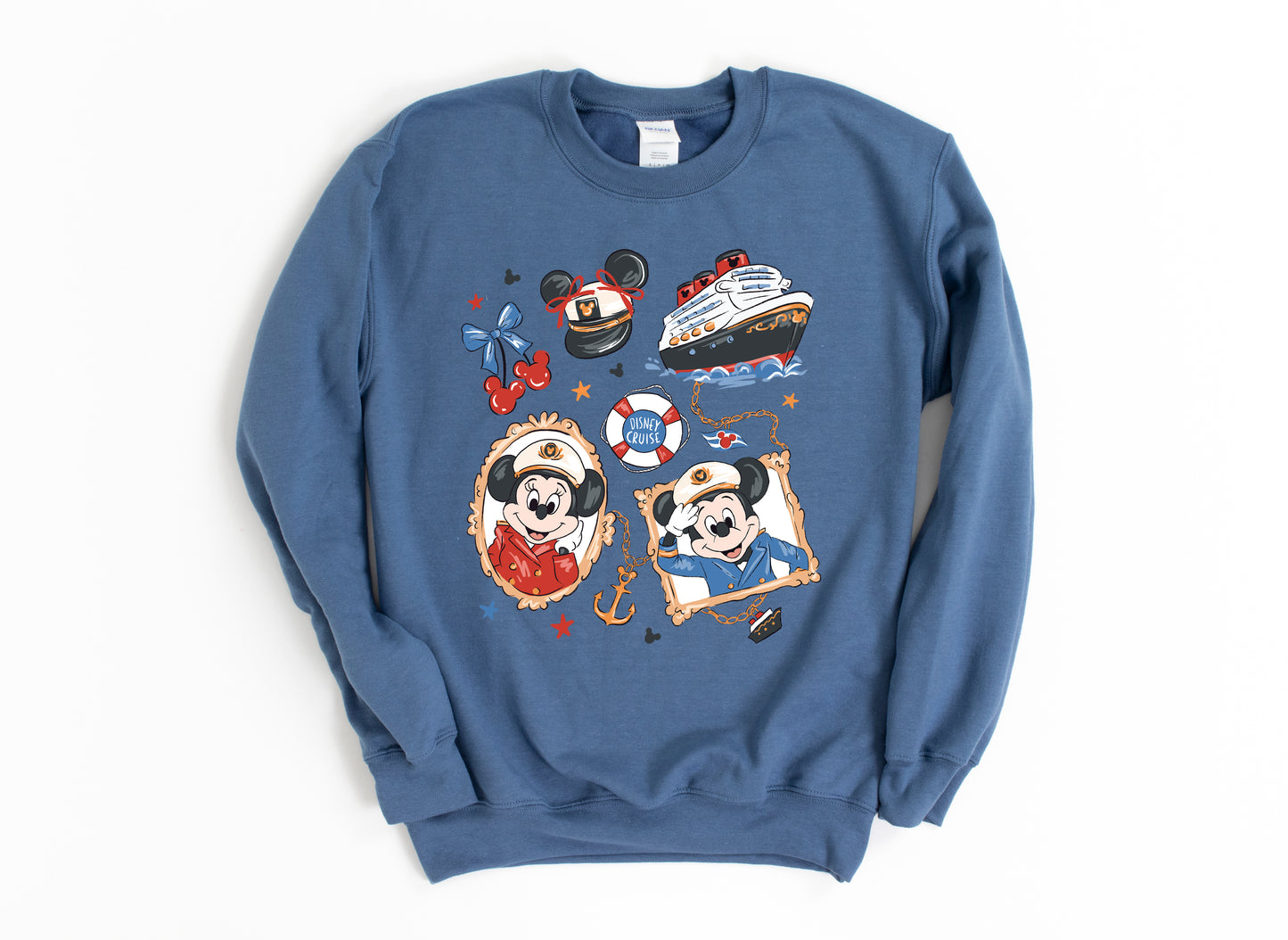 Cruise Charms - Large Indigo Blue Adult Fleece Sweatshirt *READY TO SHIP*