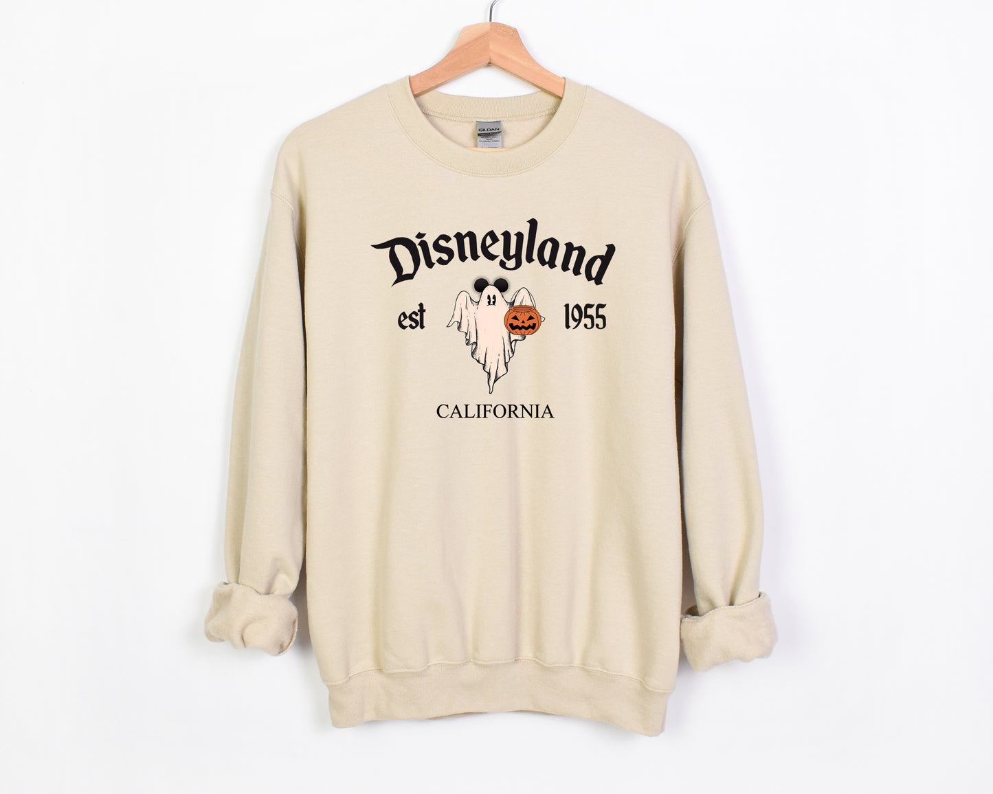 D*Land Ghost Mick  - Adult Fleece Sweatshirt | Black ink