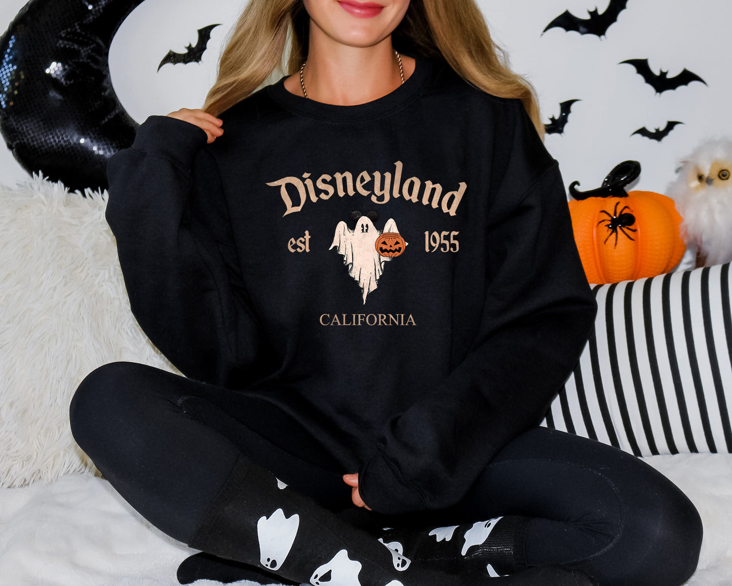 D*Land Ghost Mick  - Adult Fleece Sweatshirt | Neutral ink