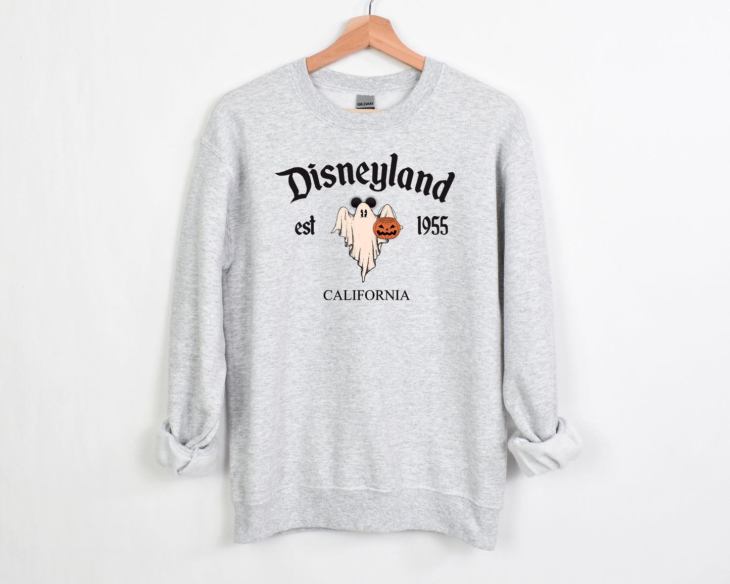 D*Land Ghost Mick  - Adult Fleece Sweatshirt | Black ink