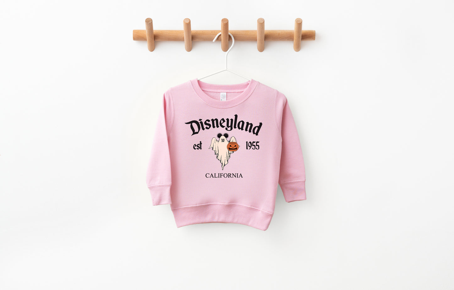 D*land Ghost Mick - Kids Fleece Sweatshirt | Black ink