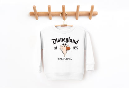 D*land Ghost Mick - Kids Fleece Sweatshirt | Black ink