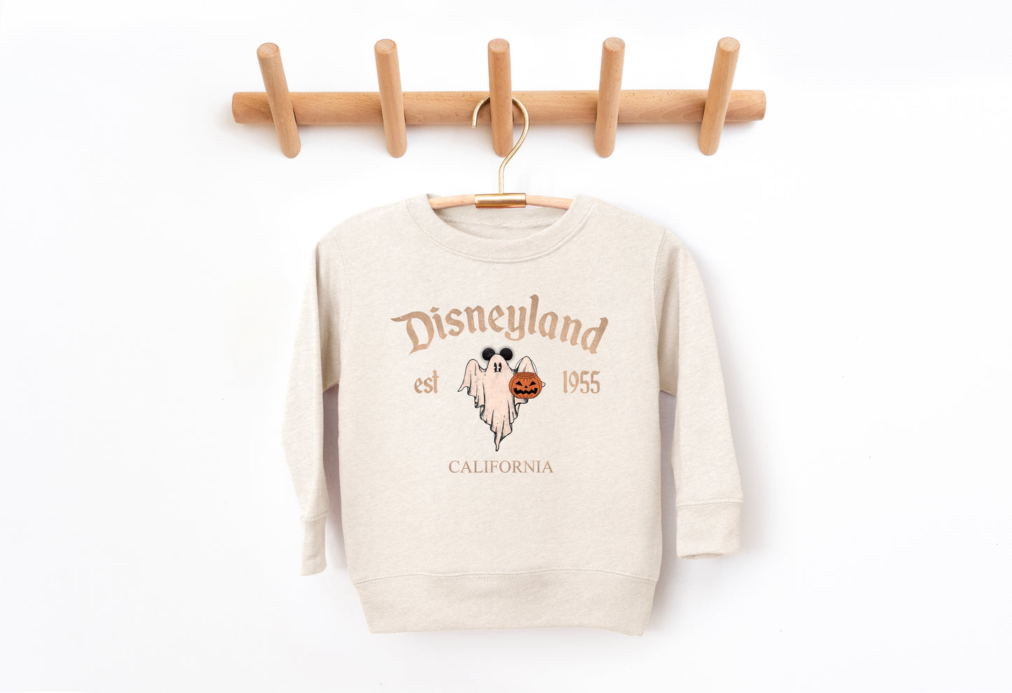 D*land Ghost Mick - Kids Fleece Sweatshirt | Neutral ink