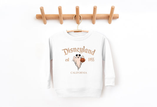 D*land Ghost Mick - Kids Fleece Sweatshirt | Neutral ink