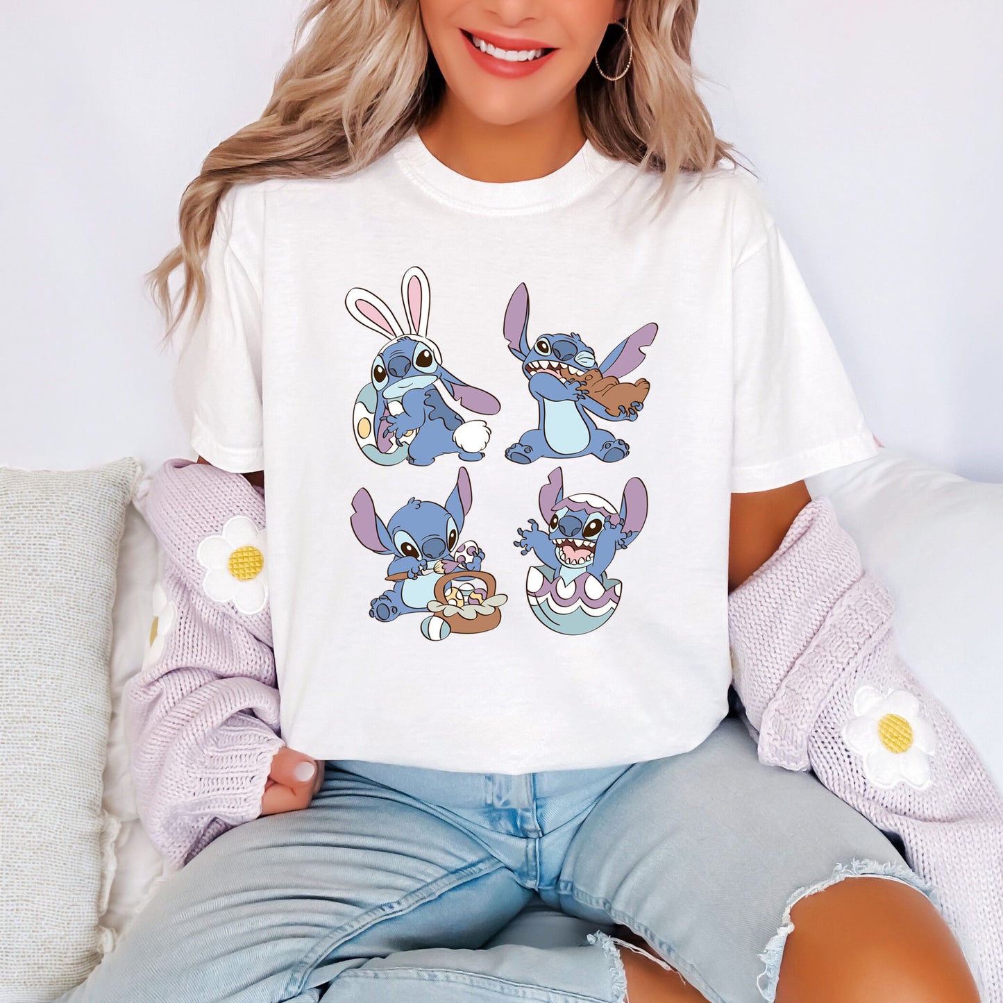 Blue Alien Bunny - Comfort Colors Adult Tee