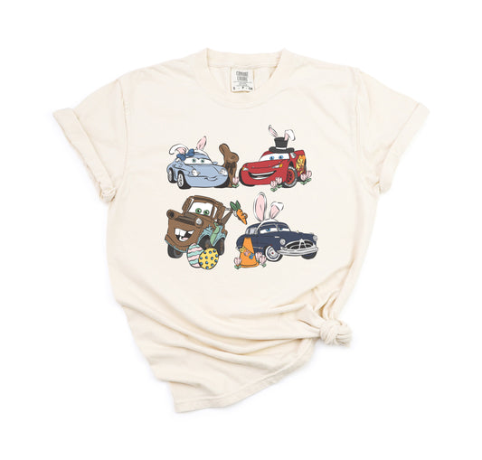 Easter Cars - Comfort Colors Adult Tee