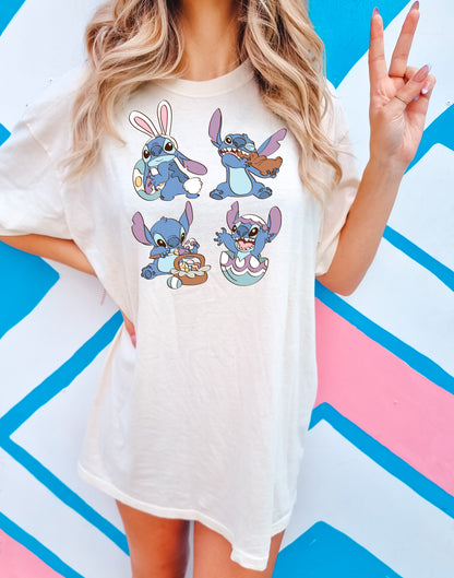 Blue Alien Bunny - Comfort Colors Adult Tee