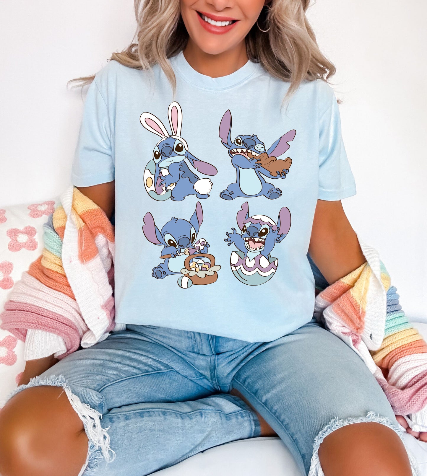 Blue Alien Bunny - Comfort Colors Adult Tee